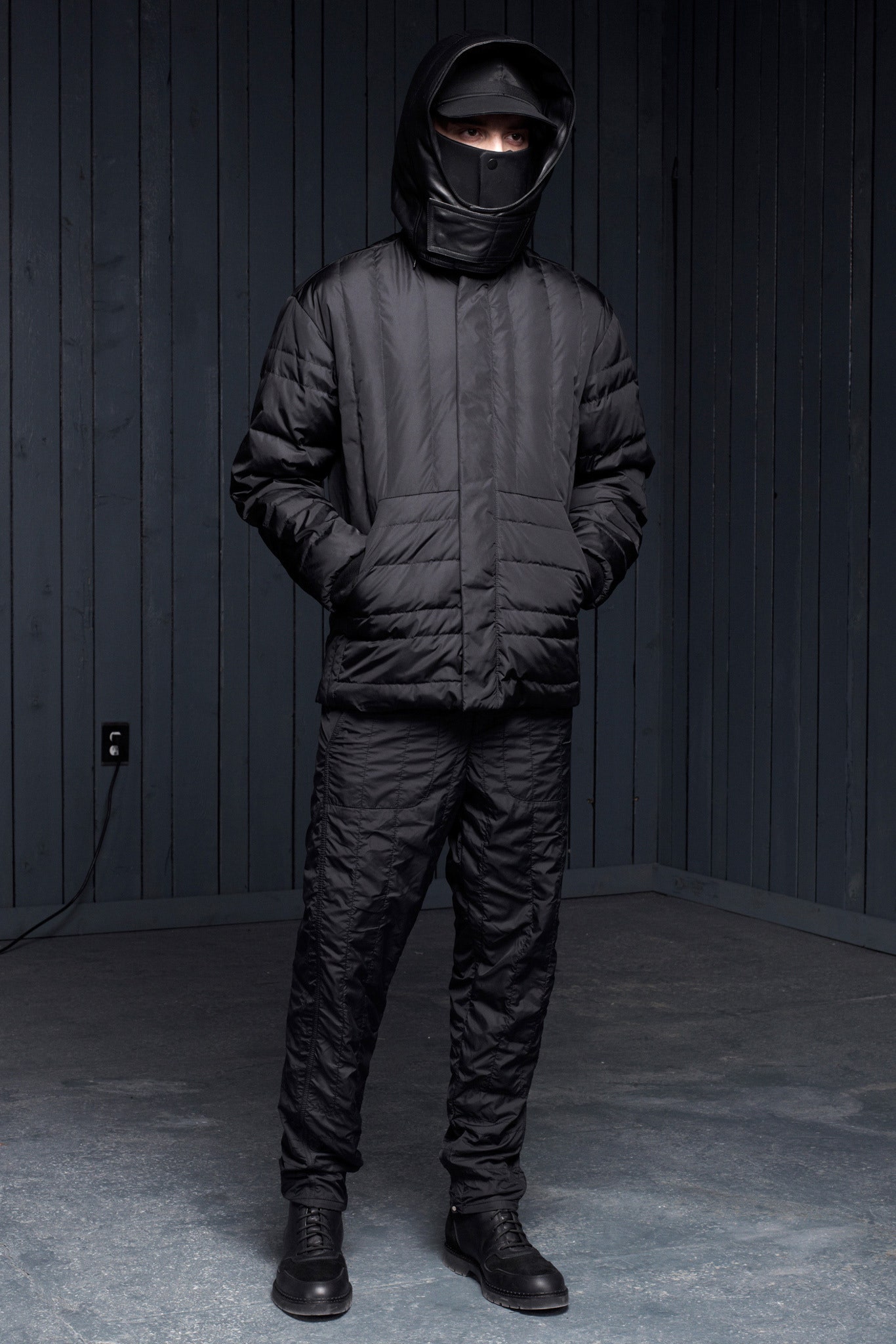 black relaxed jacket and pants