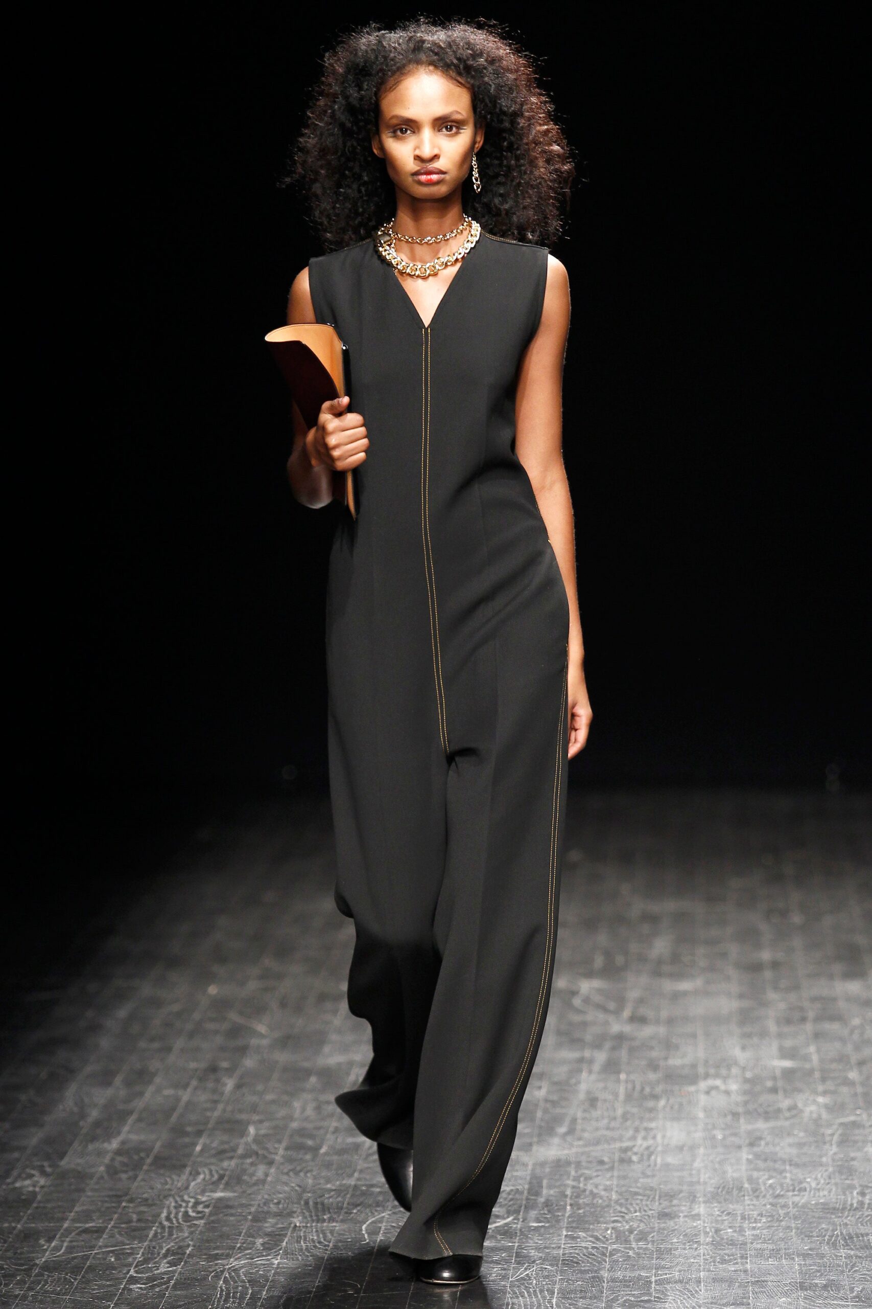 black sleeveless jumpsuit