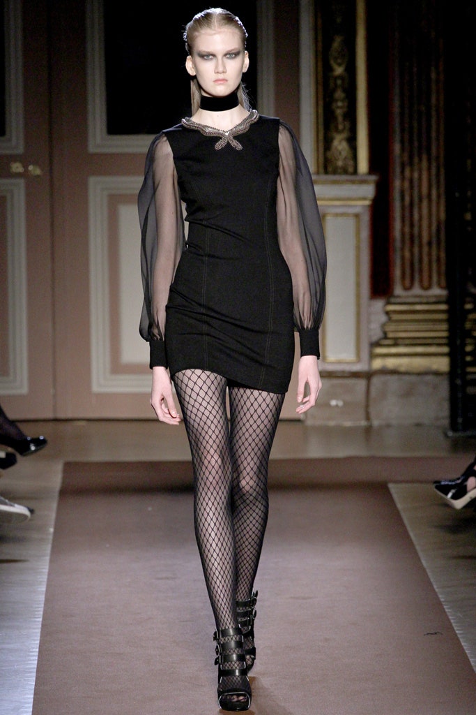 black fitted mini dress