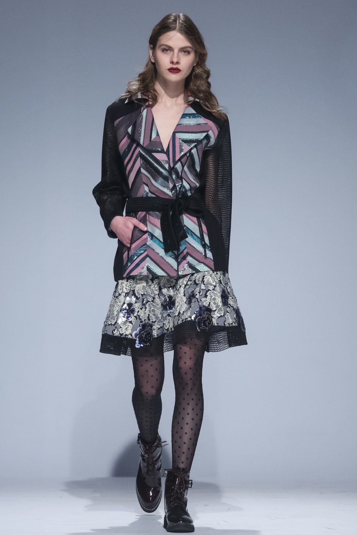 black printed mini dress