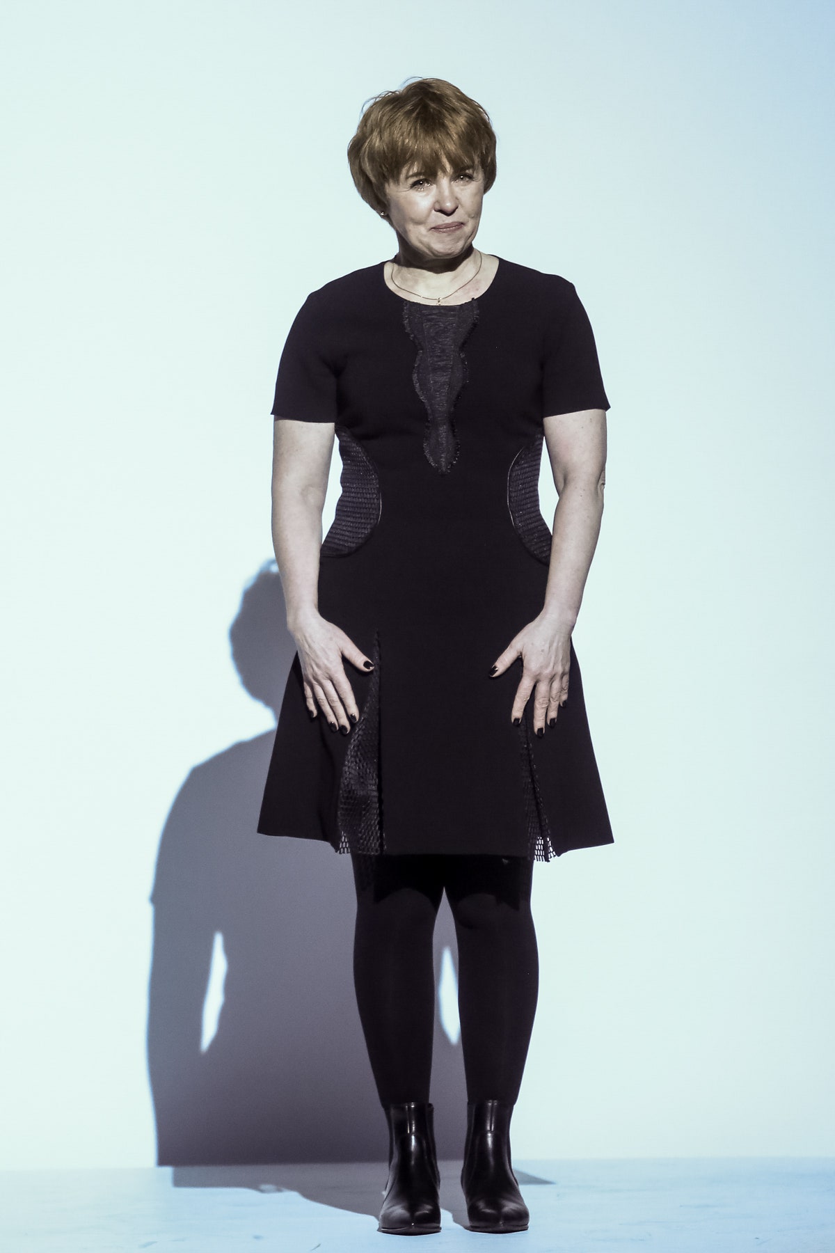 black cotton fitted straight-leg leggings