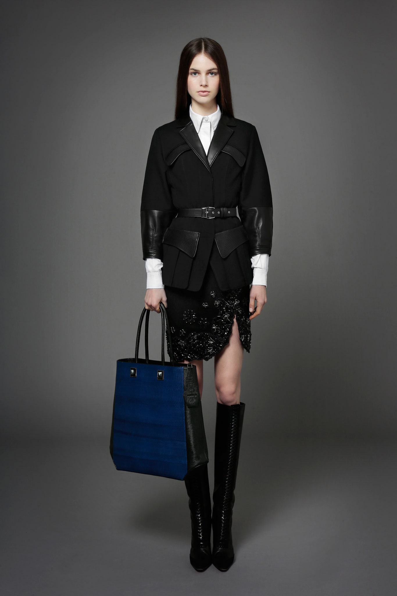 blue cotton bag