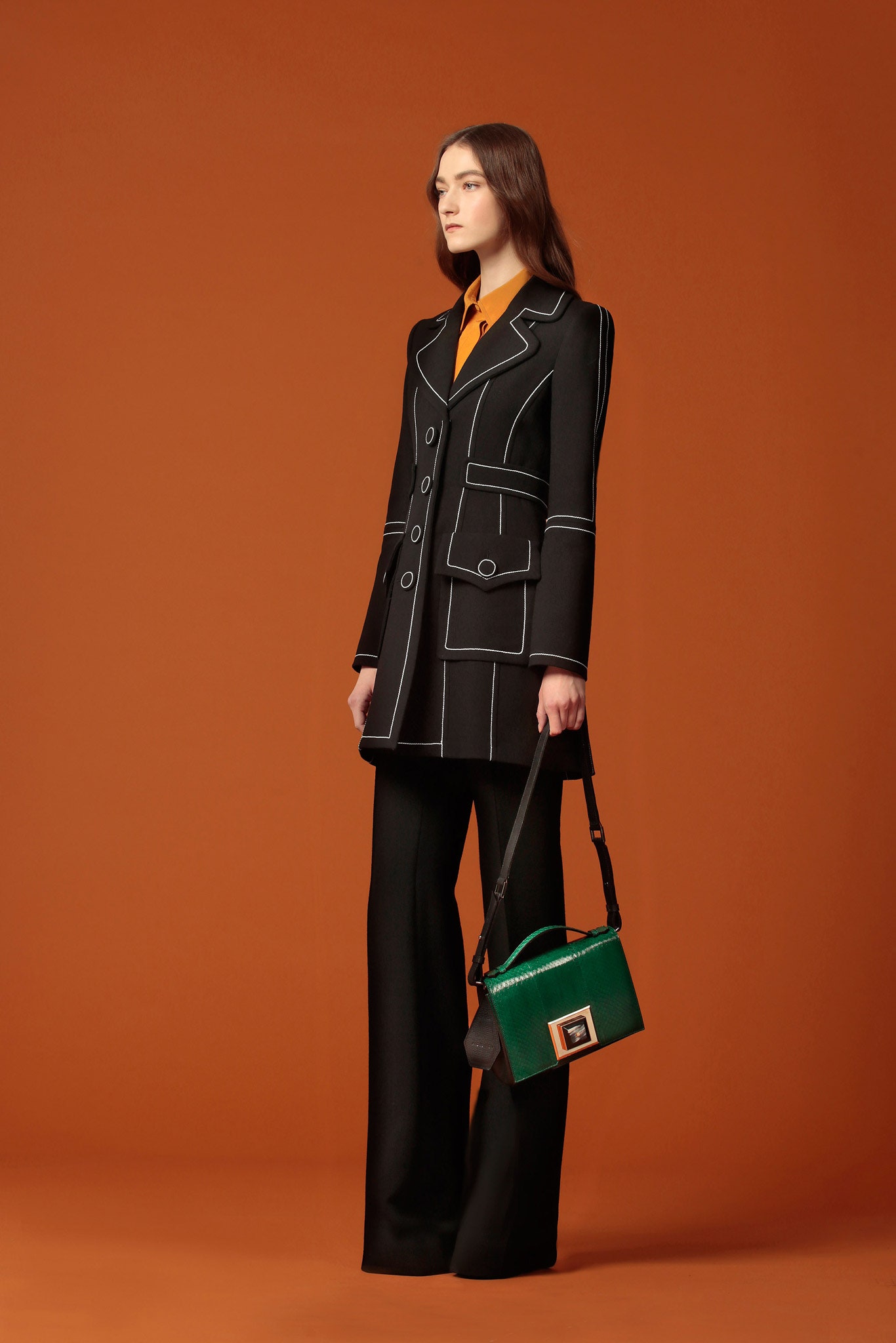 green structured bag