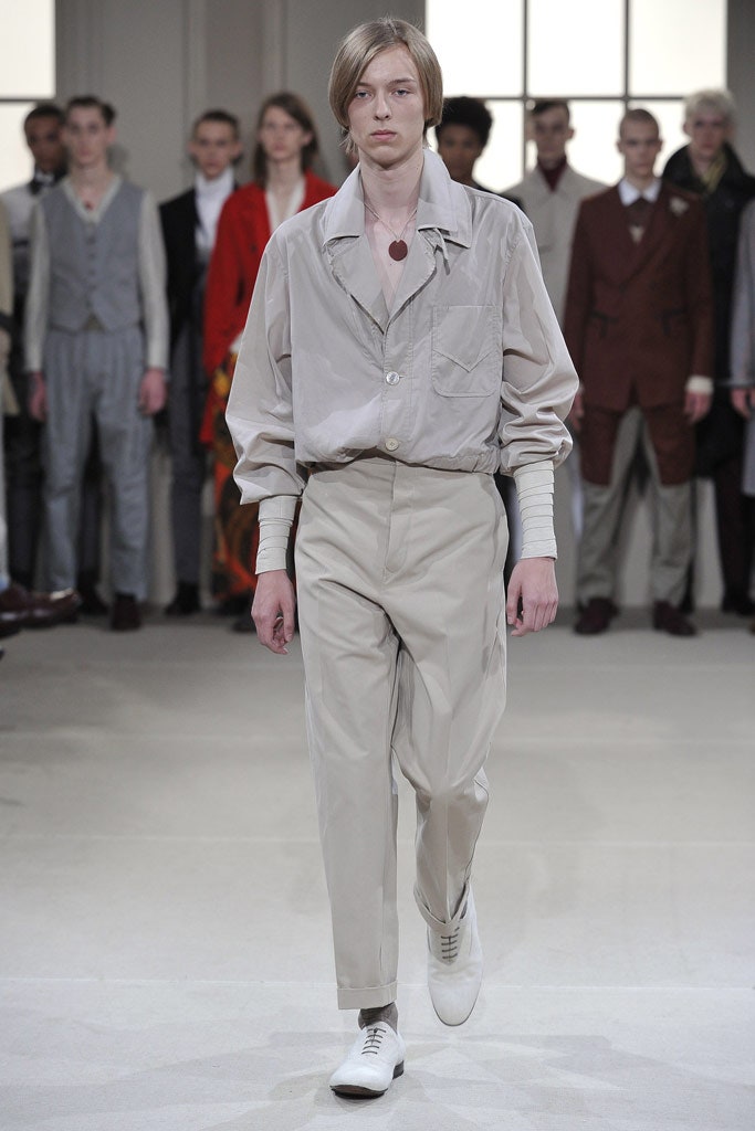 beige relaxed shirt and pants