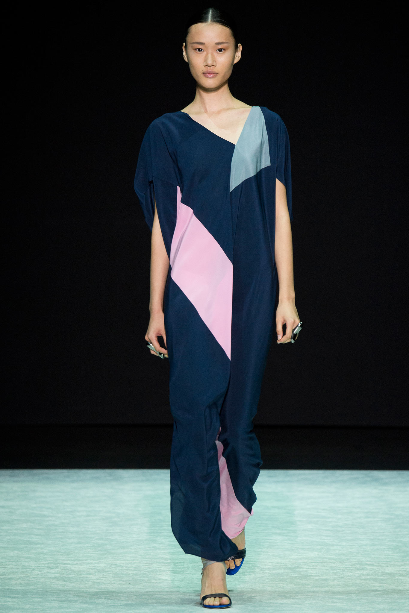 color-blocked relaxed dress