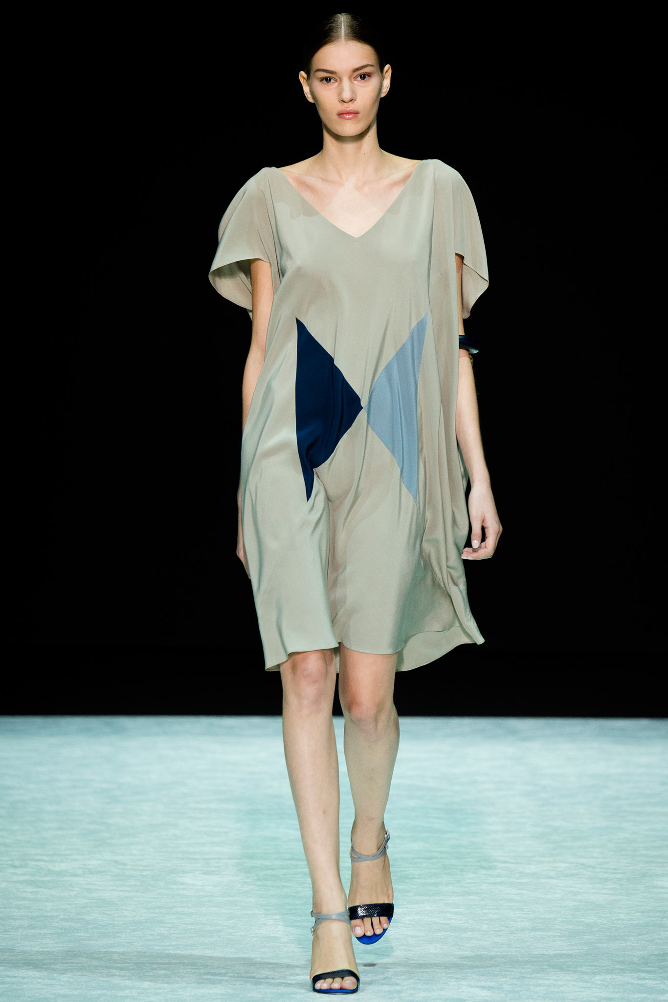 beige silk relaxed dress