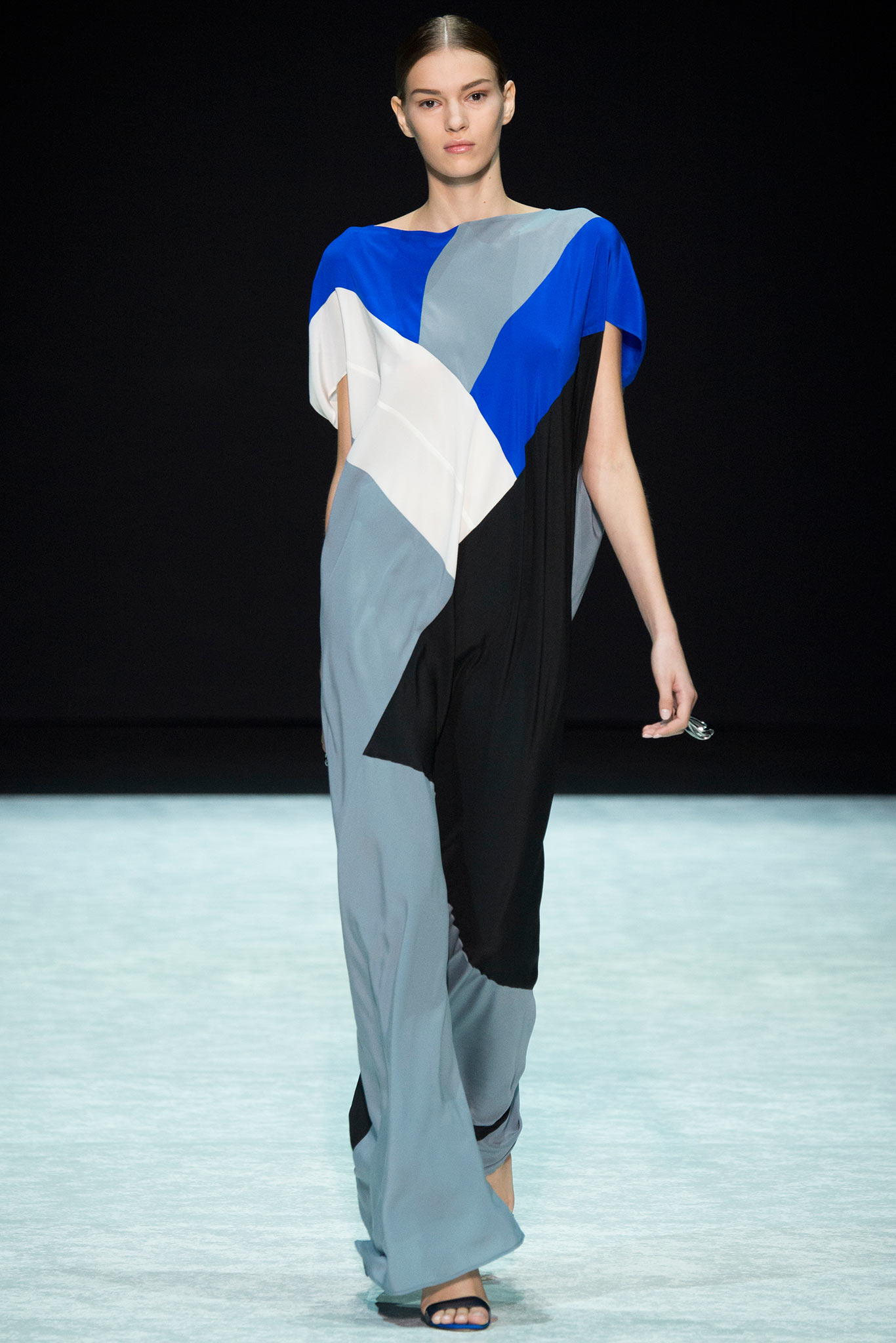 color-blocked relaxed jumpsuit