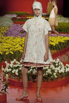 floral hooded mini dress