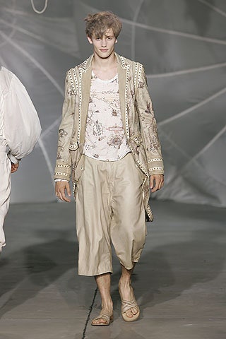 beige cotton long-sleeve collared relaxed embroidered buttoned coat