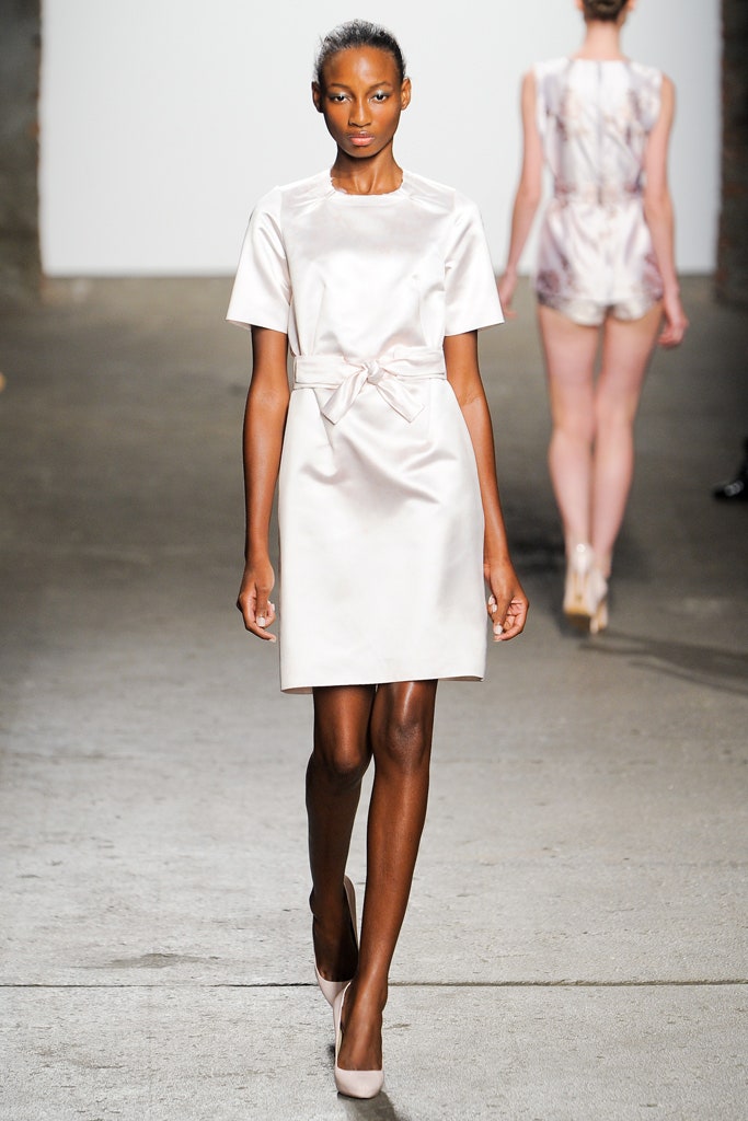 beige silk fitted mini dress