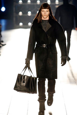 black leather bag