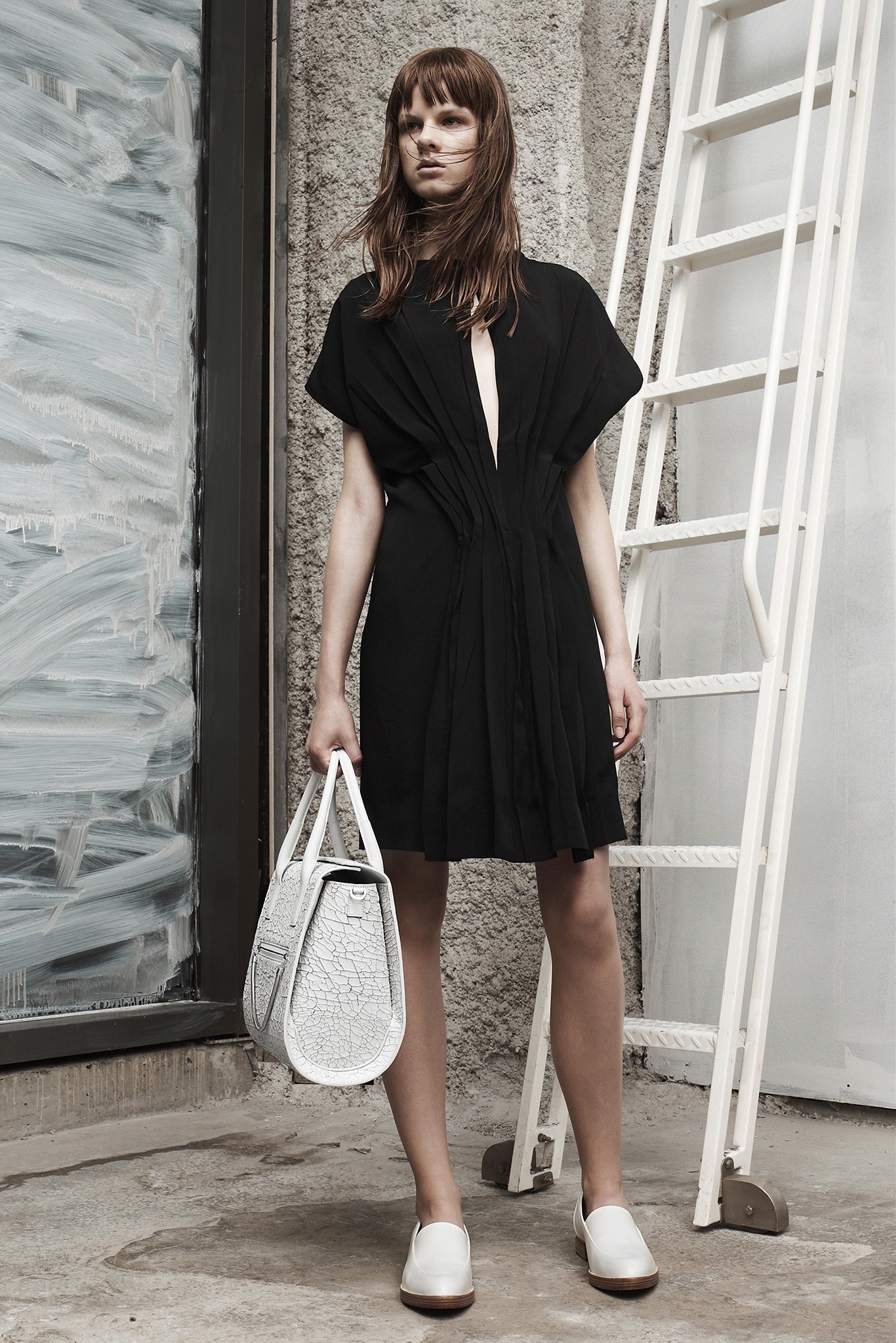 black fitted mini dress