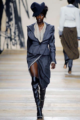 black fitted blazer and skirt