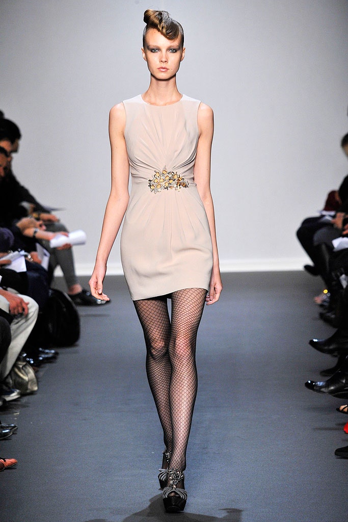 beige silk sleeveless v-neck fitted ruched embellished dress