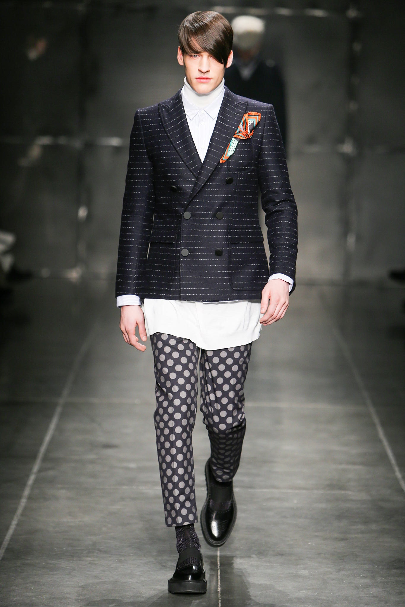 tailored black and white blazer