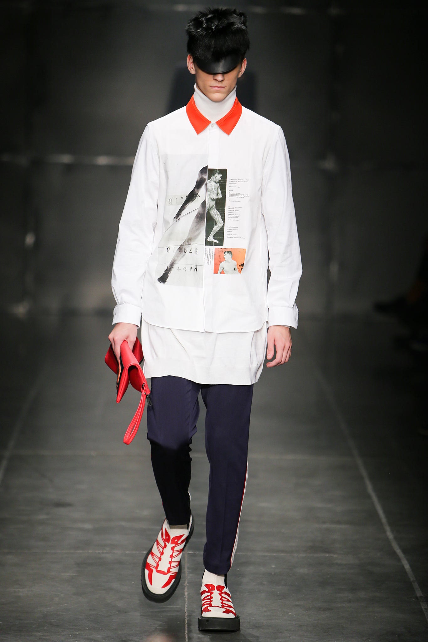 white relaxed shirt with blue pants