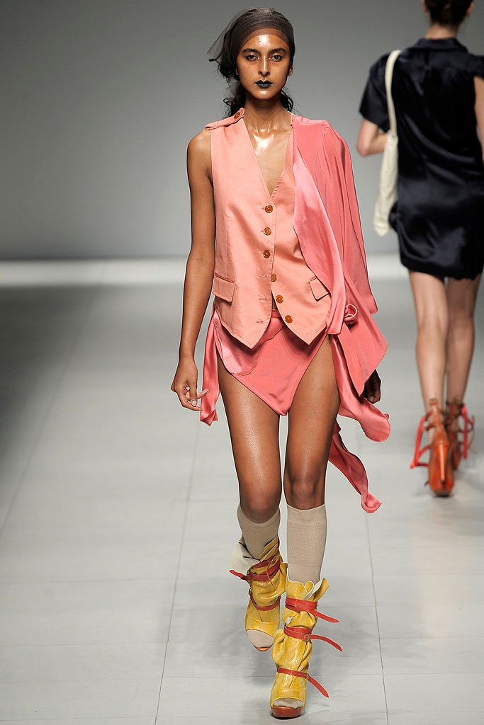pink silk sleeveless collared fitted buttoned vest