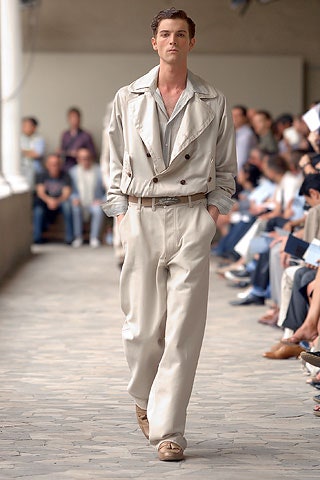 beige cotton relaxed straight-leg pants