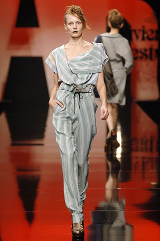 blue and white striped jumpsuit