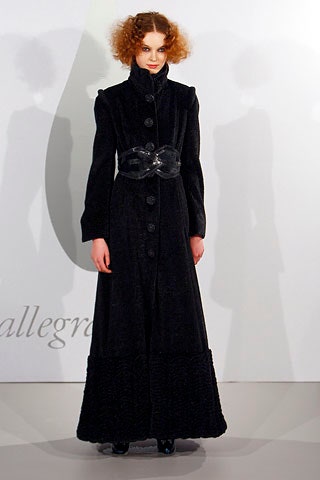 fitted black wool coat