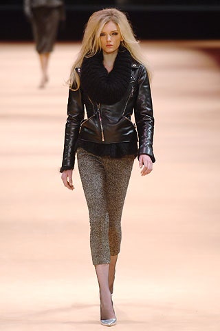 black leather fitted jacket