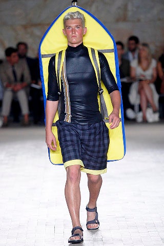 yellow vinyl structured bag
