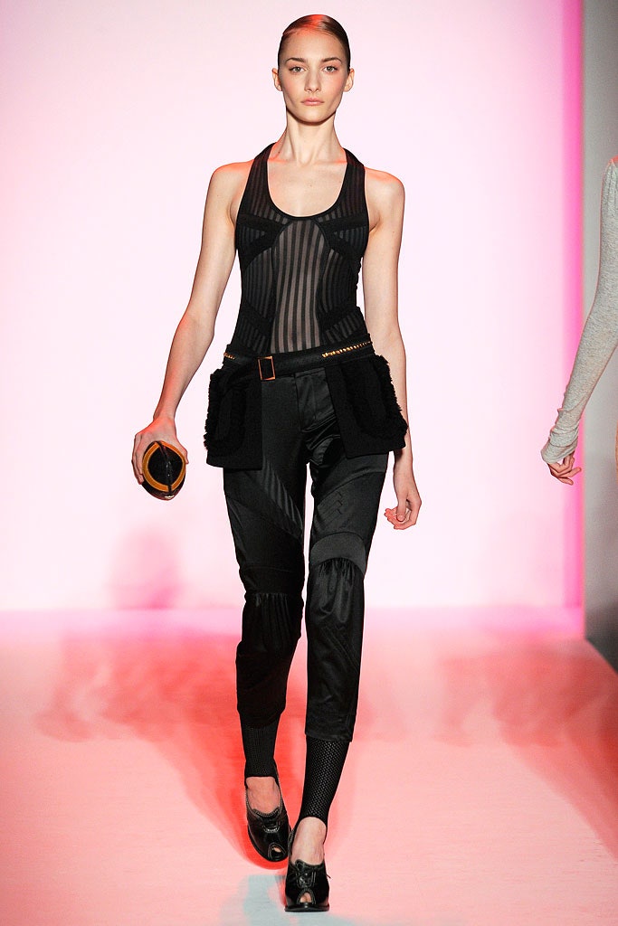black mesh sleeveless v-neck fitted striped sheer bodysuit