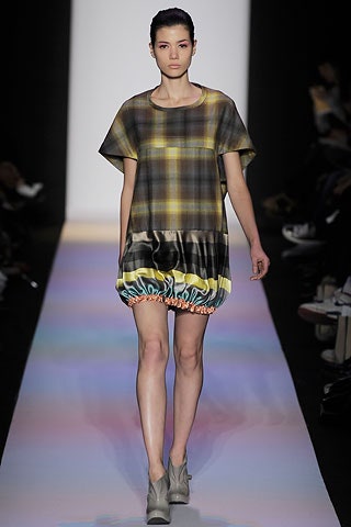 brown and yellow relaxed dress