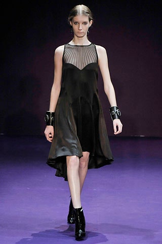 black silk sleeveless dress