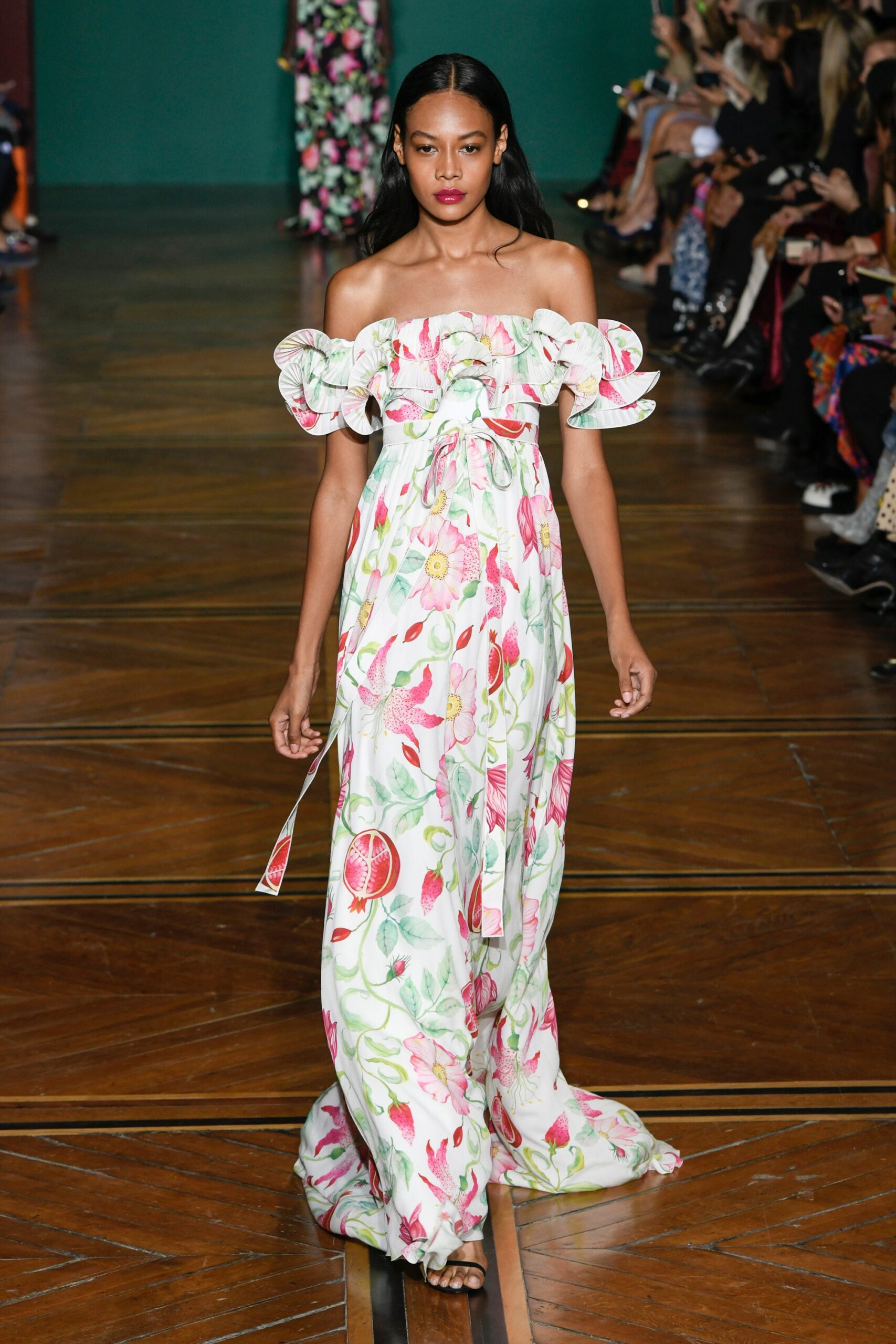 floral off-shoulder maxi dress