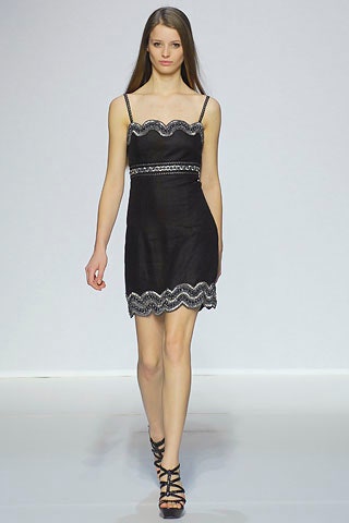 black silk sleeveless mini-dress