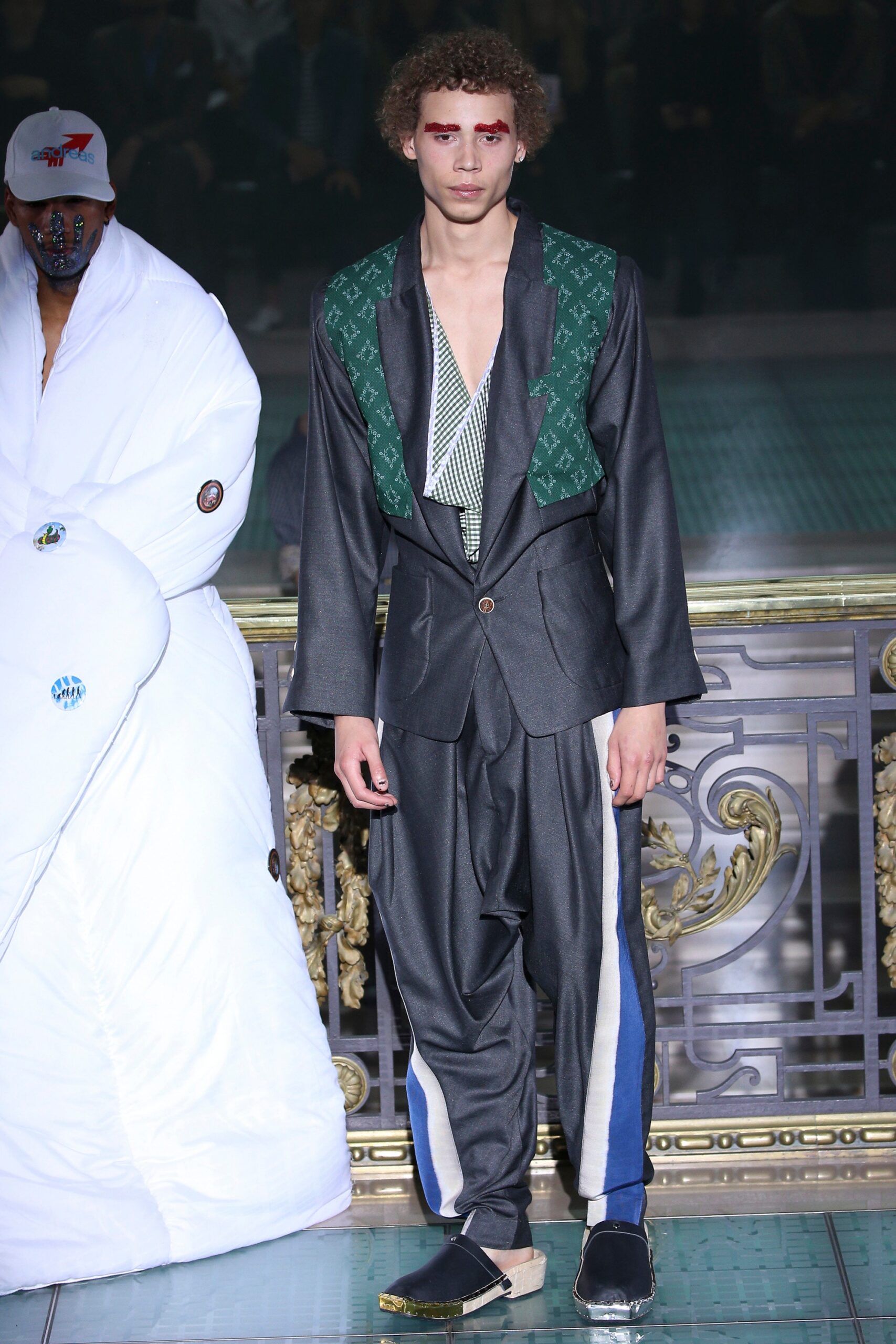 black silk relaxed suit