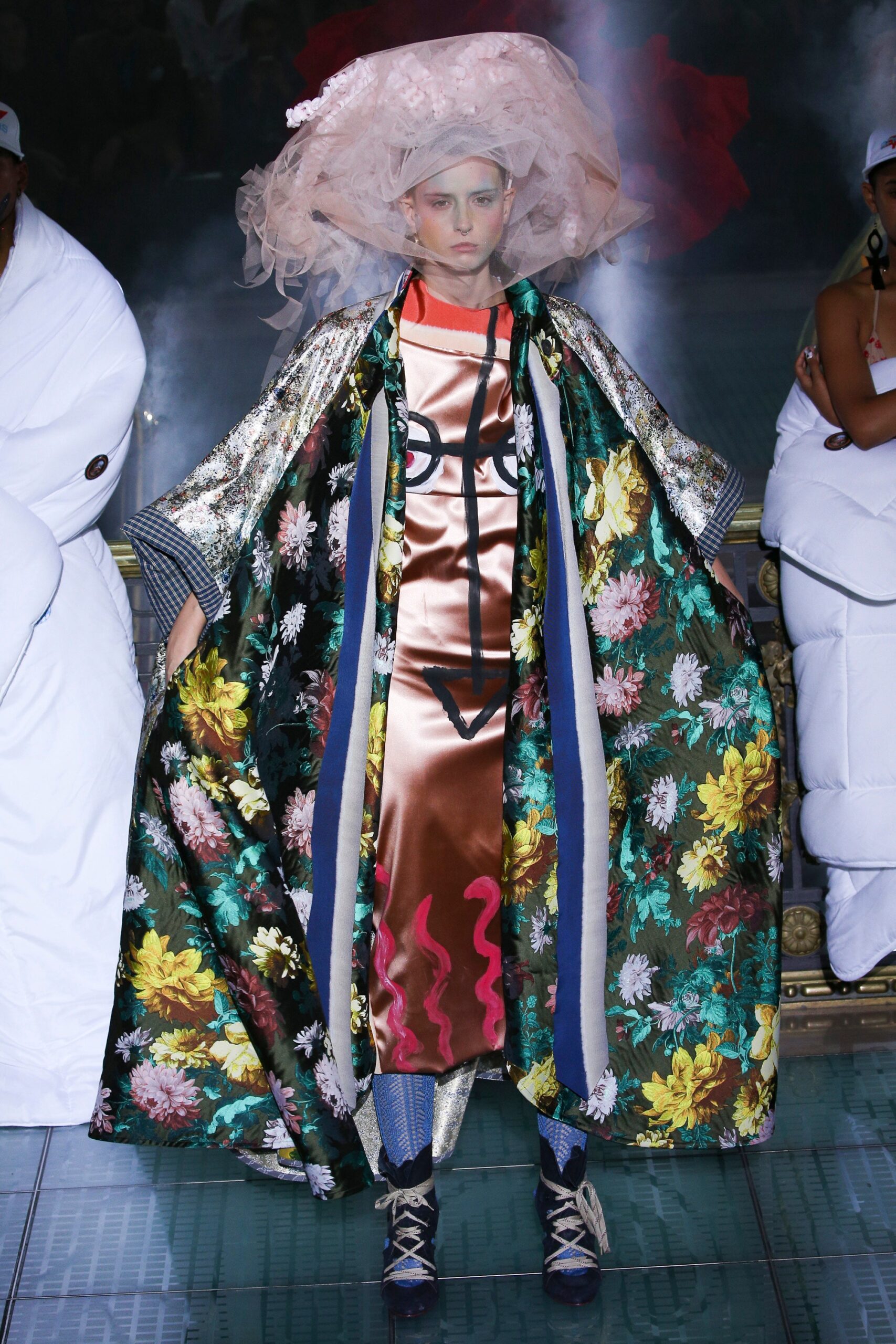 multi silk relaxed layered cape