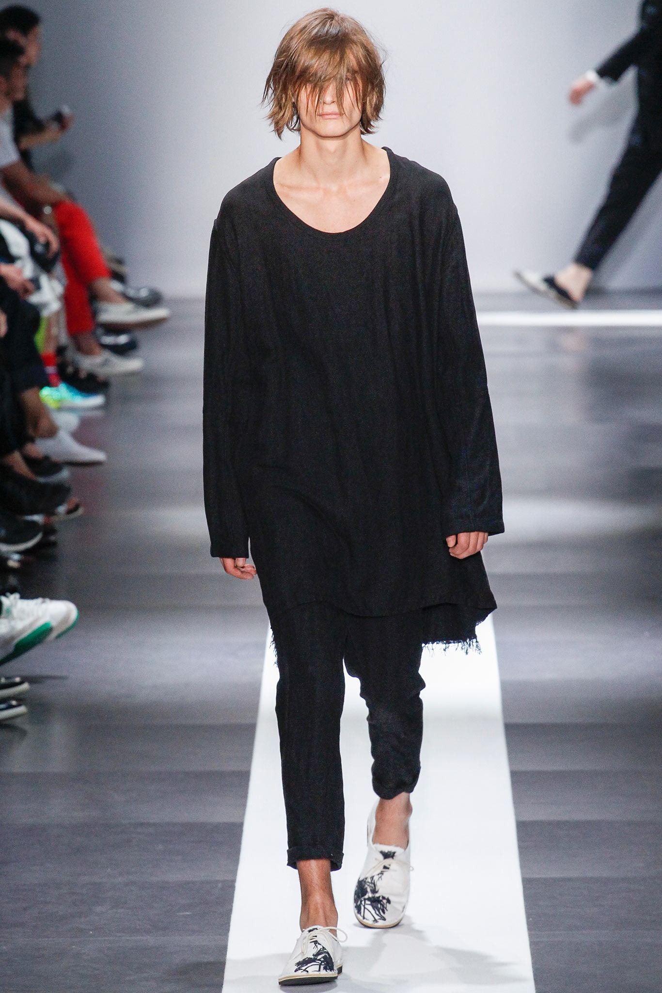black relaxed top and pants