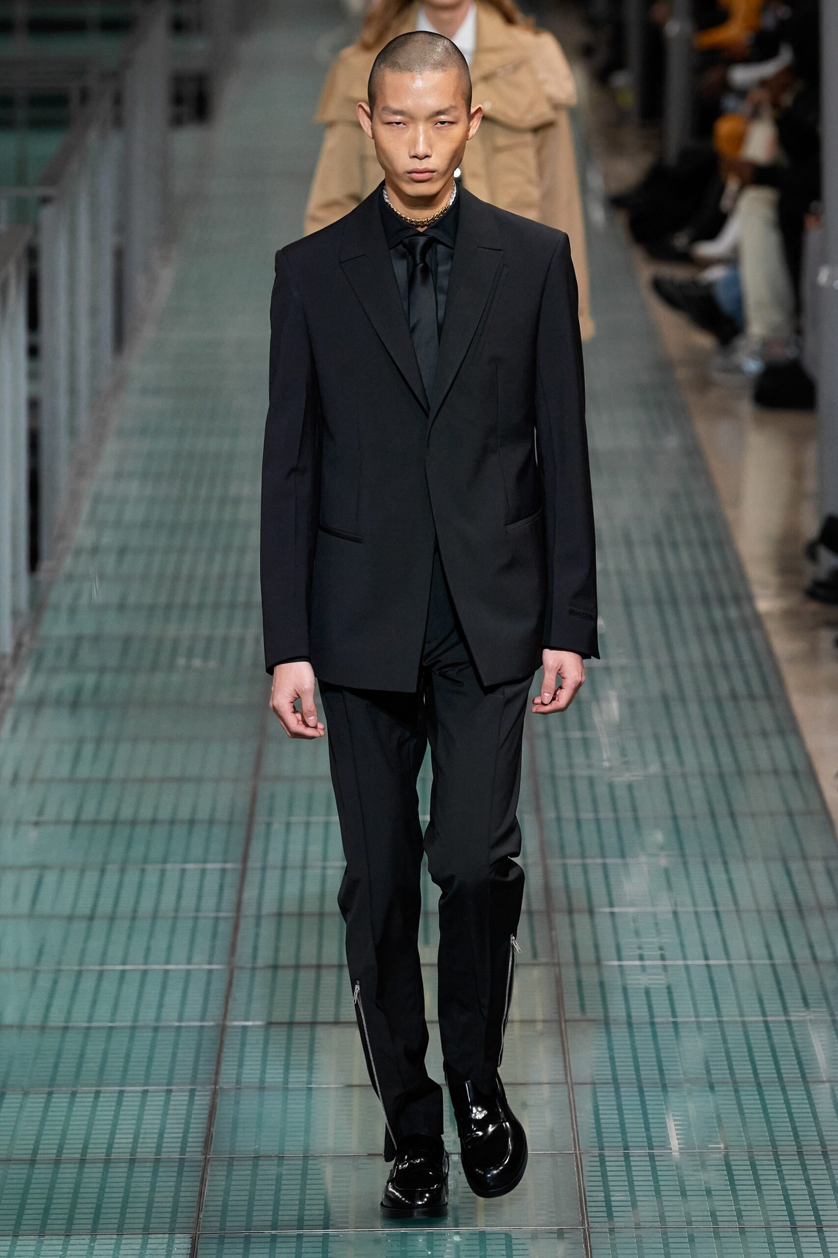 black tailored suit