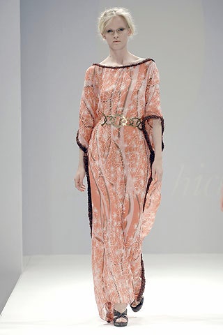 orange printed maxi dress with belt