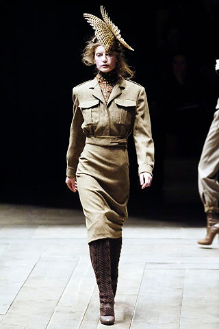 brown wool long-sleeve collared fitted pencil belted dress