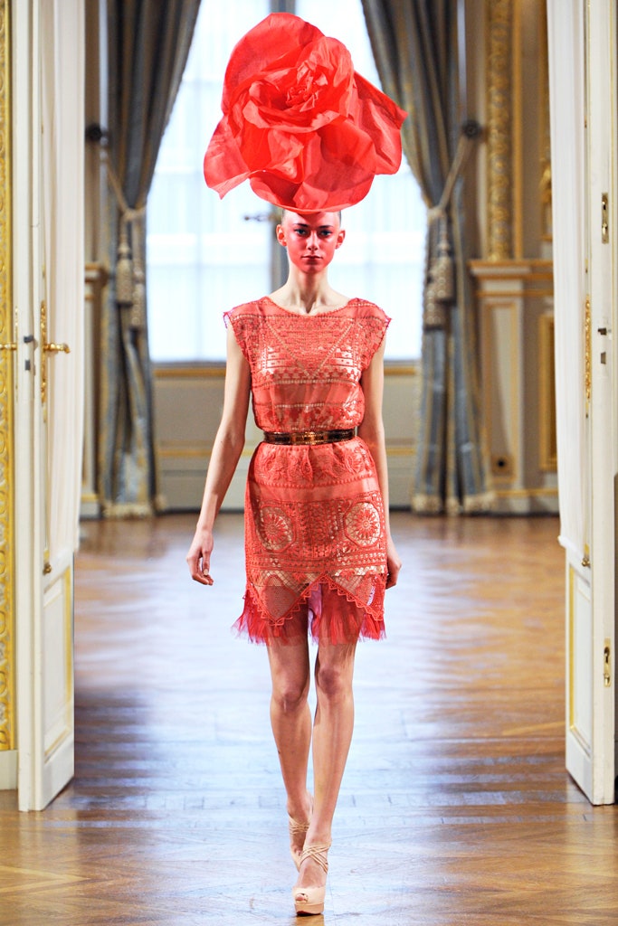 coral lace sleeveless dress