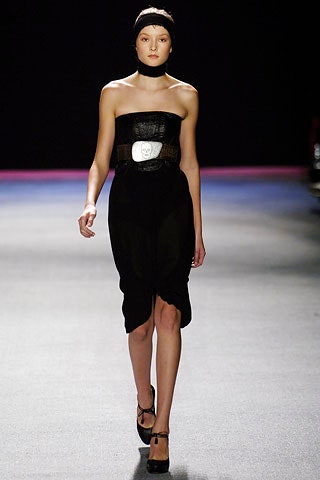 black leather strapless dress with belt