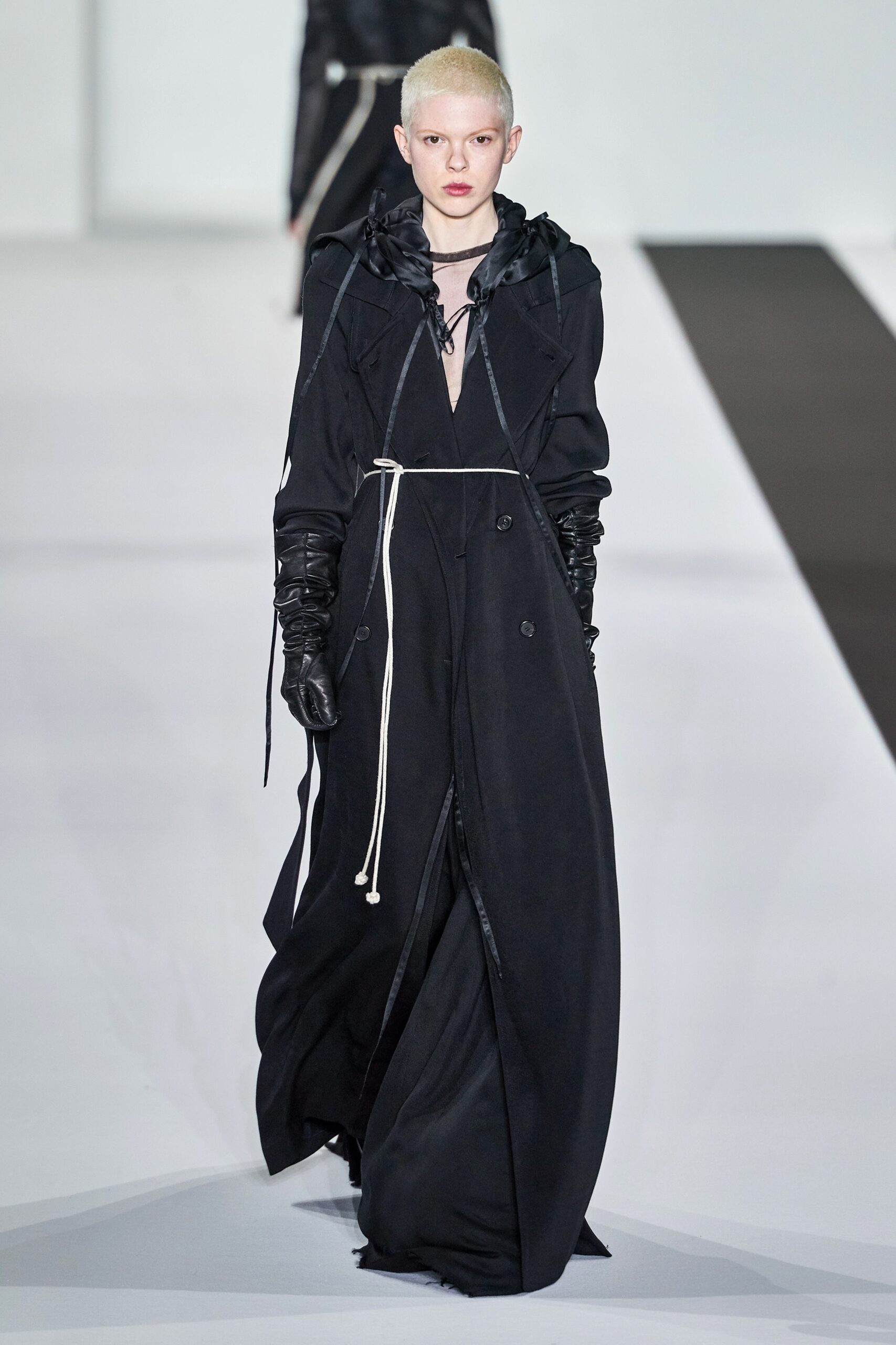 black relaxed maxi coat
