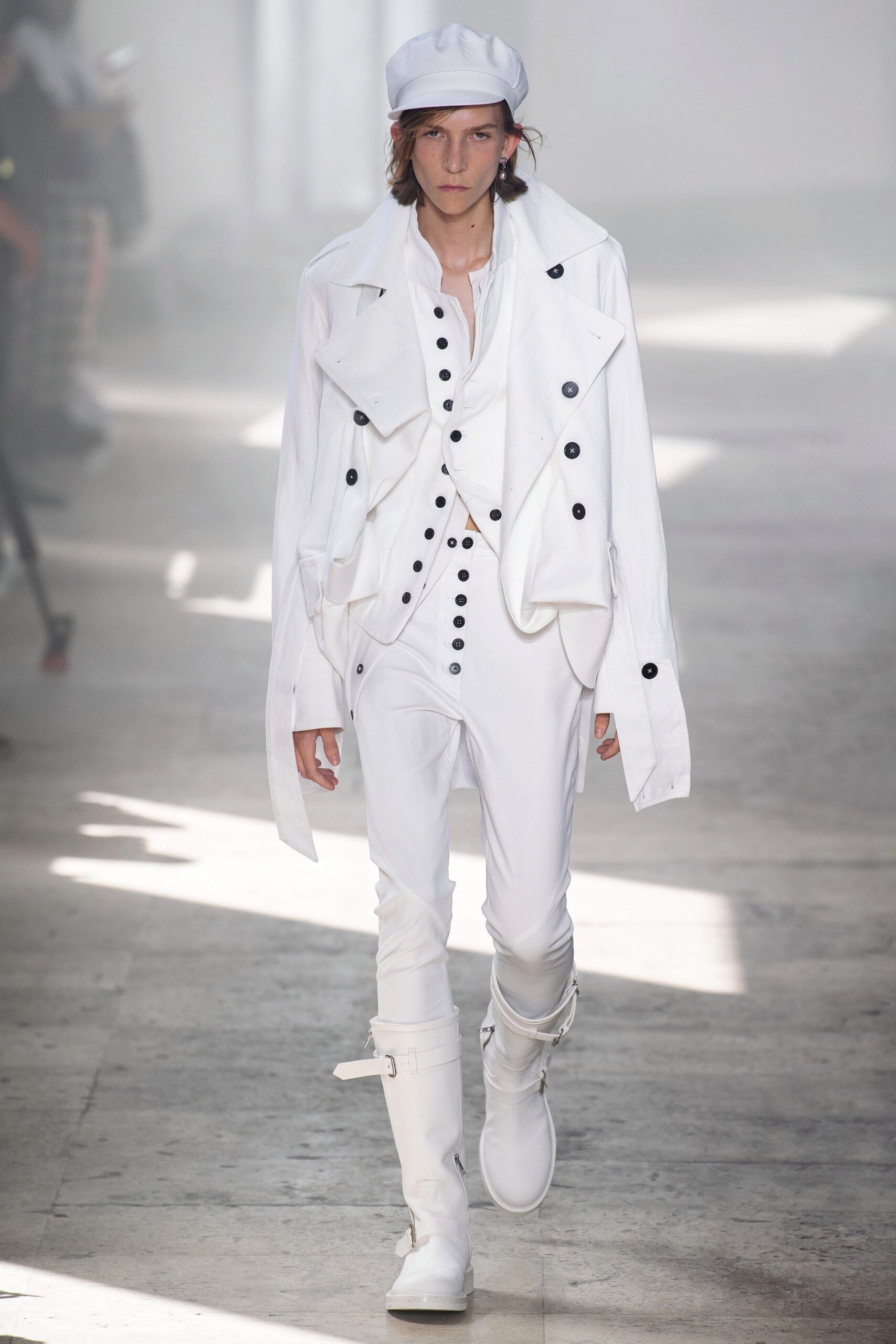 white leather boots