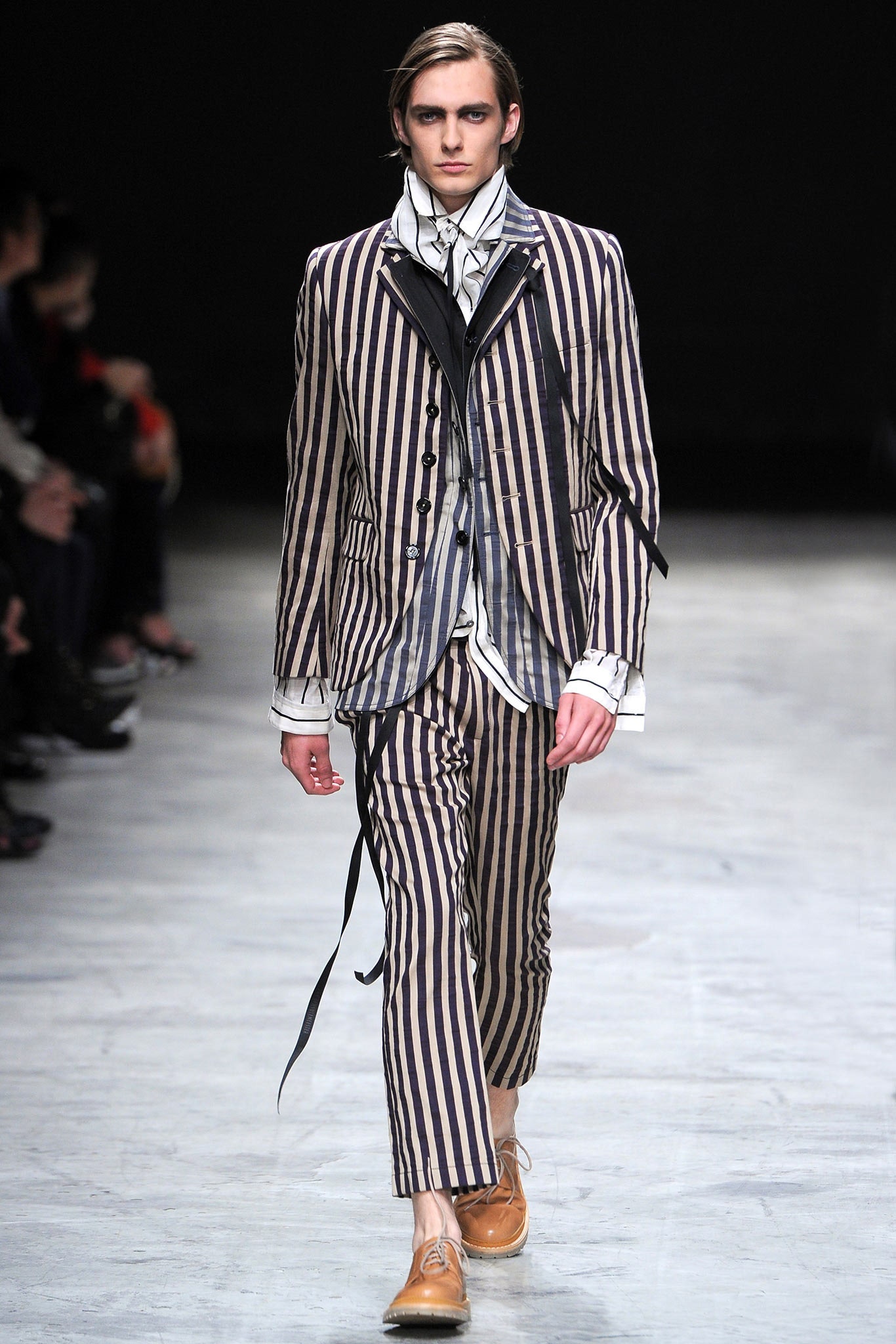 striped tailored suit