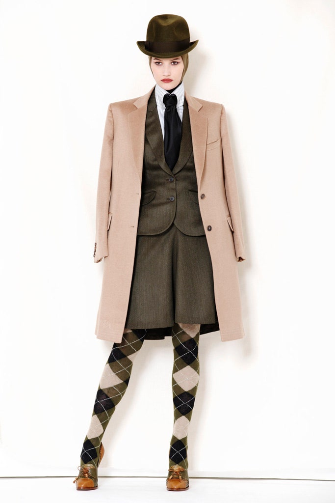 beige wool long-sleeve collared tailored buttoned midi coat