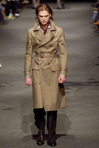 beige tailored trench coat