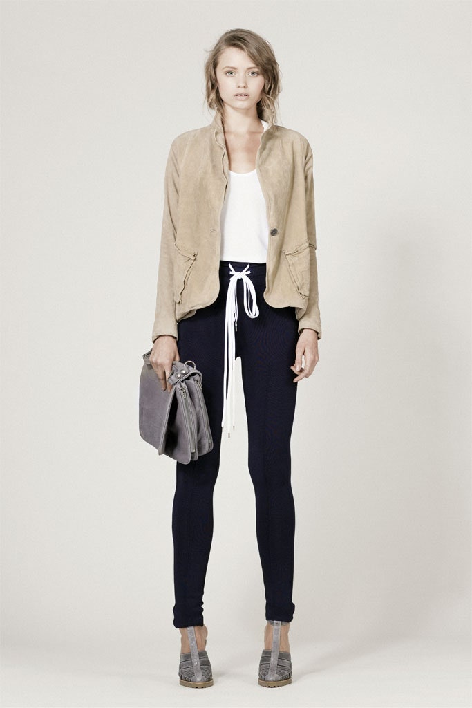 beige suede long-sleeve collared relaxed buttoned jacket