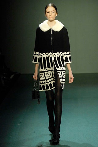 black and white embroidered coat