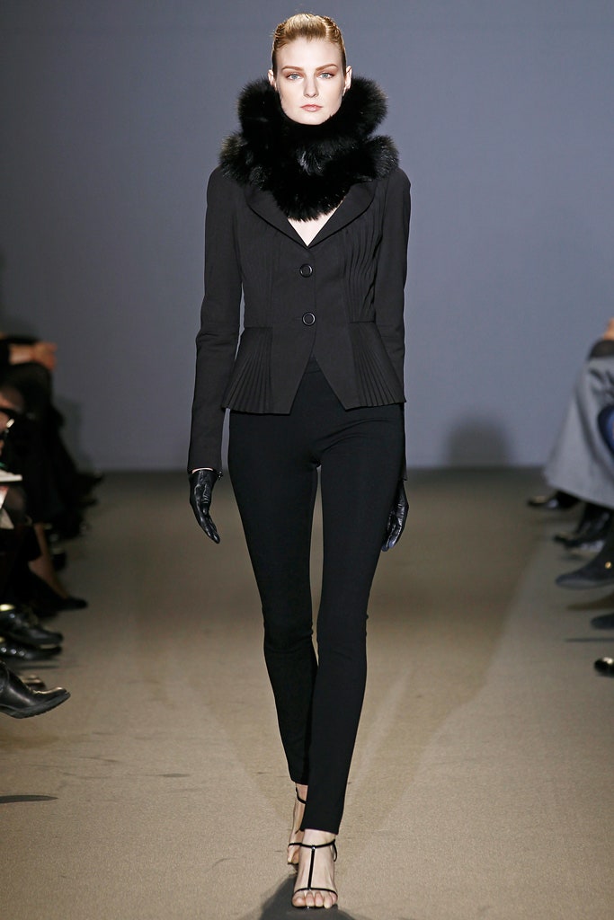 black fitted blazer and pants
