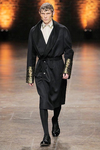 black wool coat and white shirt