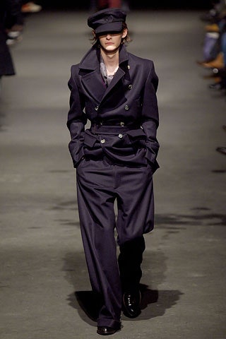 black tailored suit with hat
