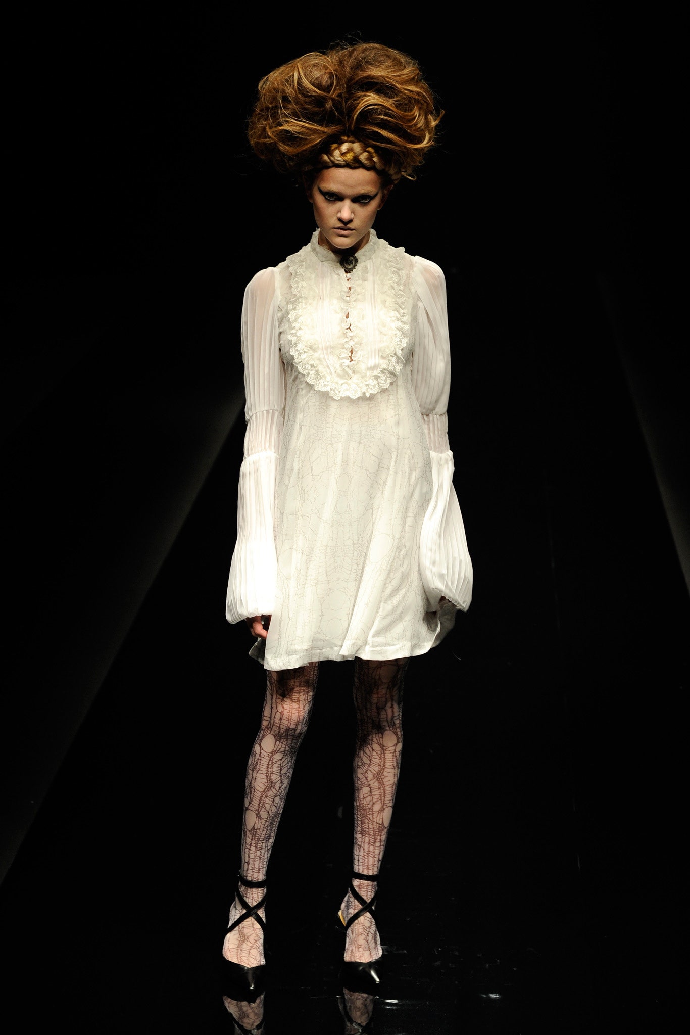 white silk fitted mini dress